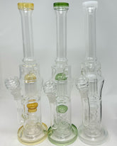 16 Inch Double Chamber Tree Perc and Showerhead Water Pipe